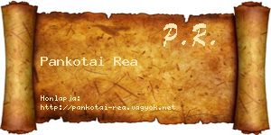 Pankotai Rea névjegykártya